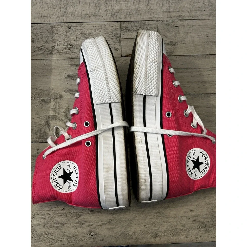 Converse Chuck Taylor All Star Lift Platform High Top Sneakers Pink Wmns Size 7 - Picture 6 of 9